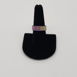 Rainbow, Rhinestone Ring Sz10